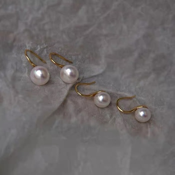 Real pearl earrings - Picture 3 of 12